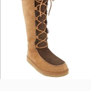 UGG Tan and Brown Winter Boots with Suede Finish